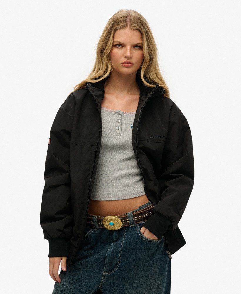 Oversized Surplus Nylon Hooded Bomber Jacket - XNAUWBI