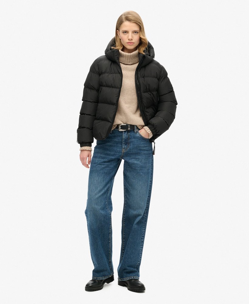 Hooded Sports Puffer Jacket - XNAUWBI