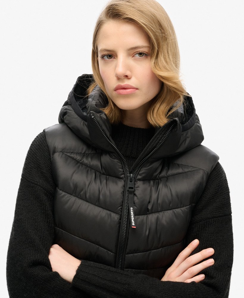 Hooded Fuji Quilt Padded Gilet - XNAUWBI