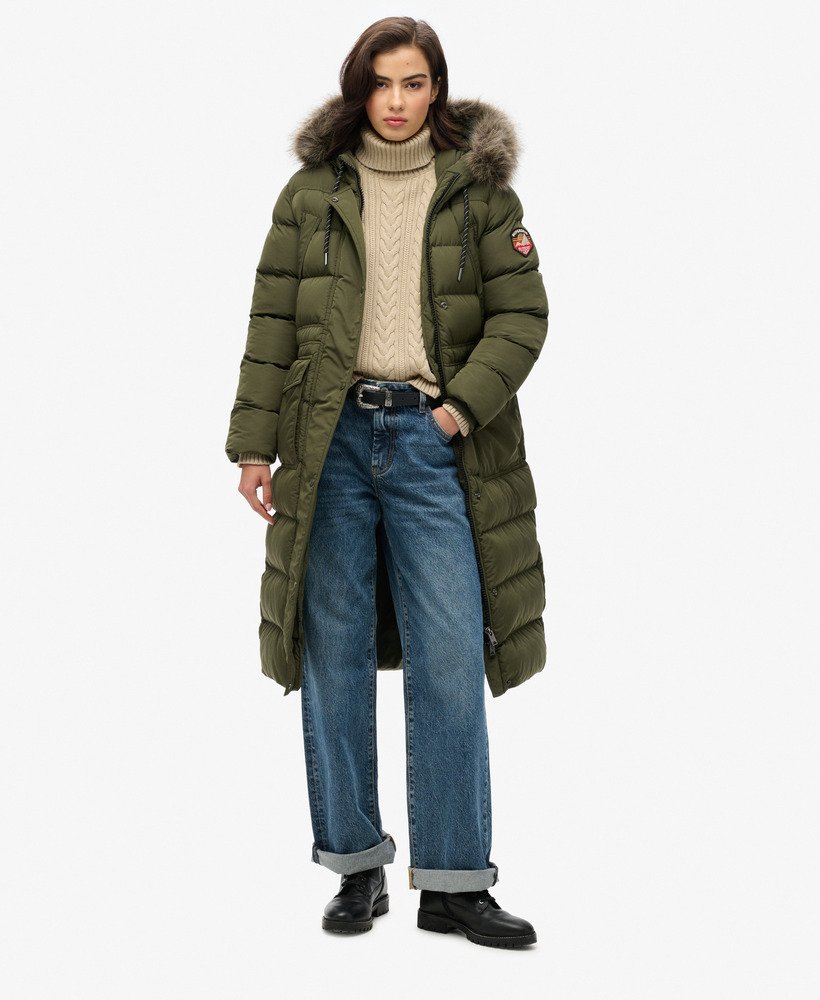 Everest Faux Fur Longline Coat - XNAUWBI