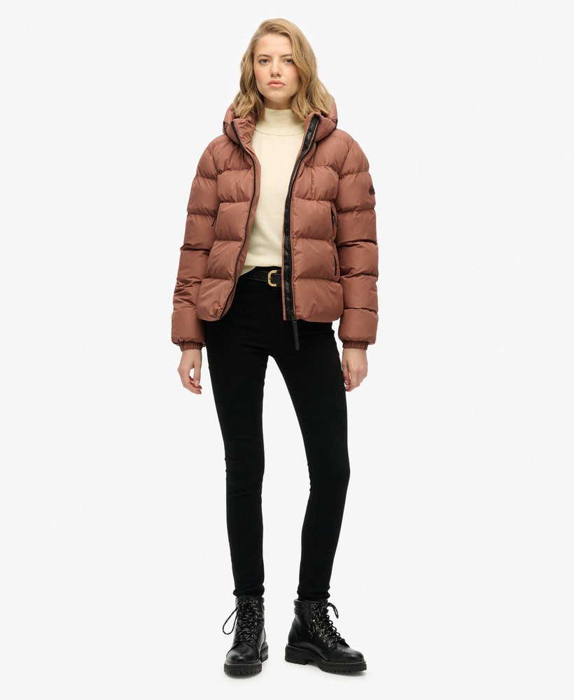 Hooded Sports Puffer Jacket - XNAUWBI