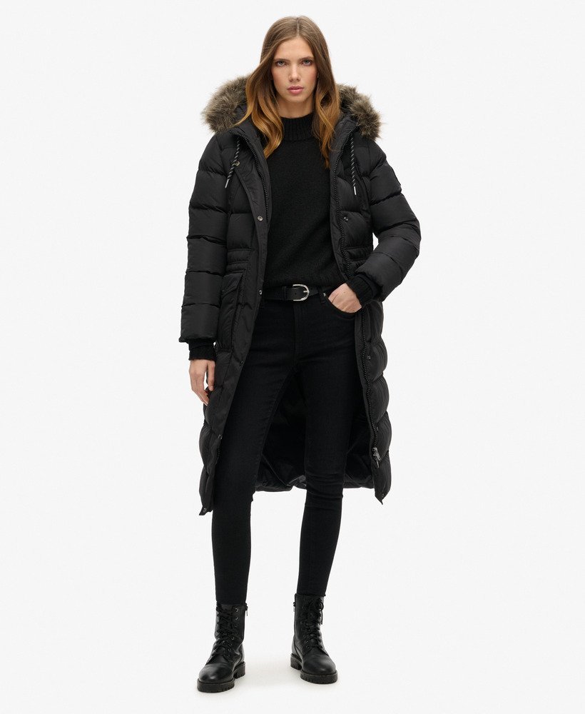 Everest Faux Fur Longline Coat - XNAUWBI