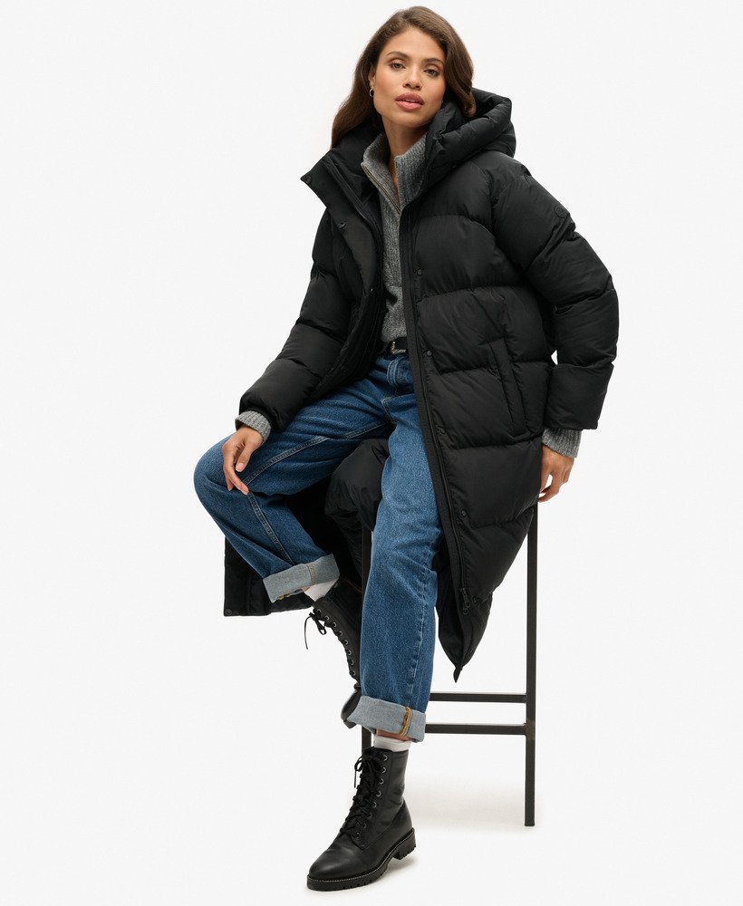 Longline Hooded Puffer Coat - XNAUWBI