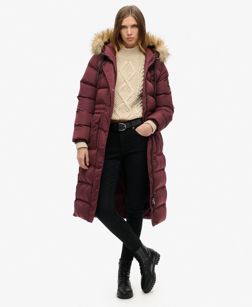 Everest Faux Fur Longline Coat - XNAUWBI
