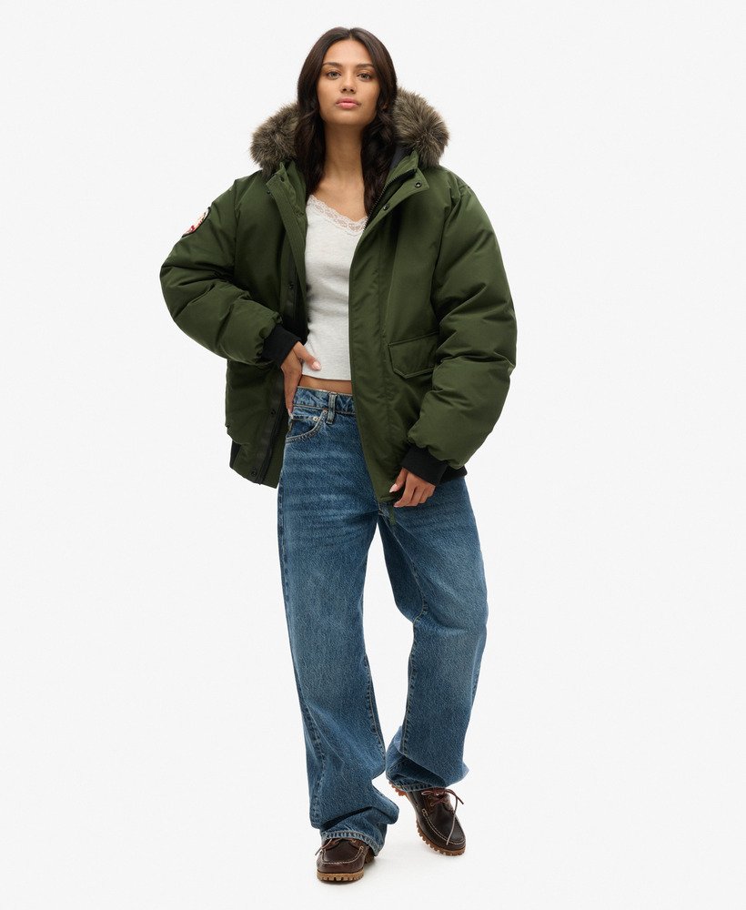 Oversized Everest Faux Fur Bomber Jacket - XNAUWBI