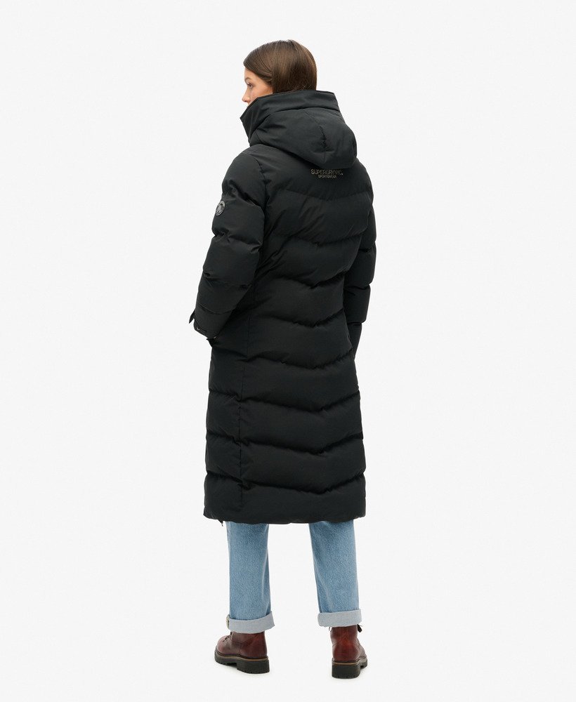 City Chevron Padded Longline Coat - XNAUWBI