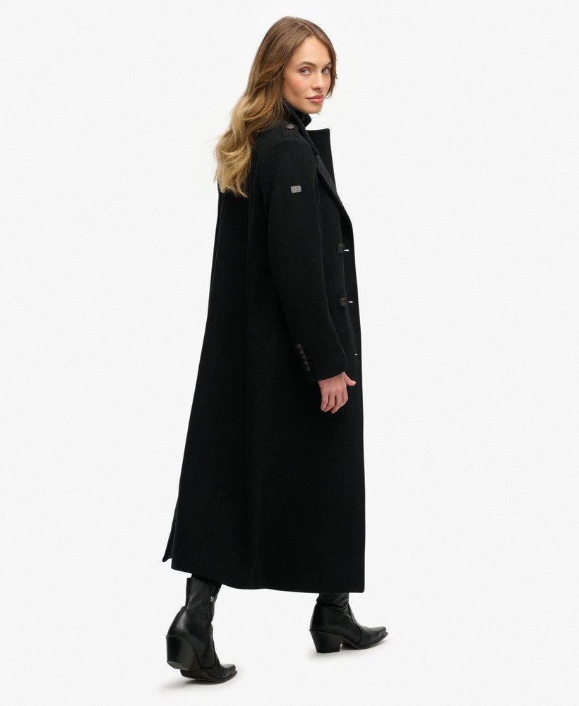 Double Breasted Wool Blend Coat - XNAUWBI