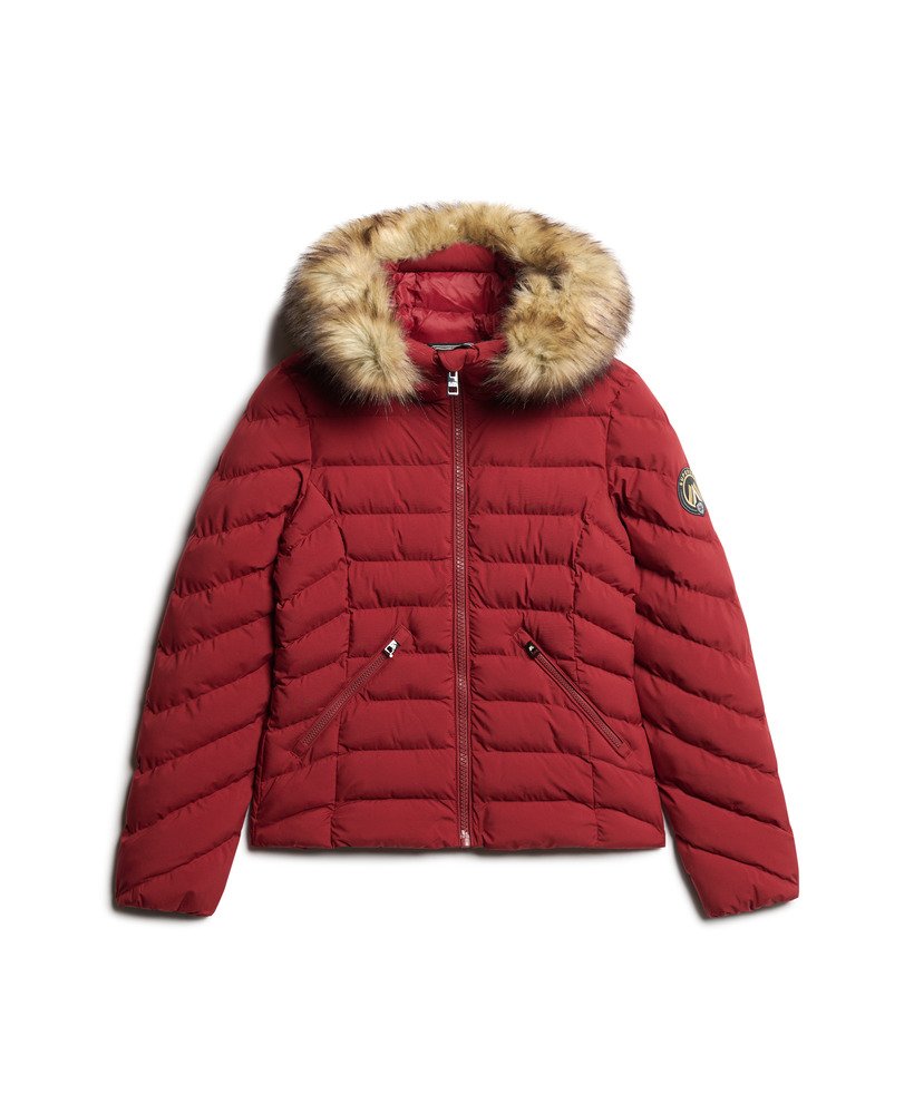 Fuji Faux Fur Hooded Padded Jacket - XNAUWBI