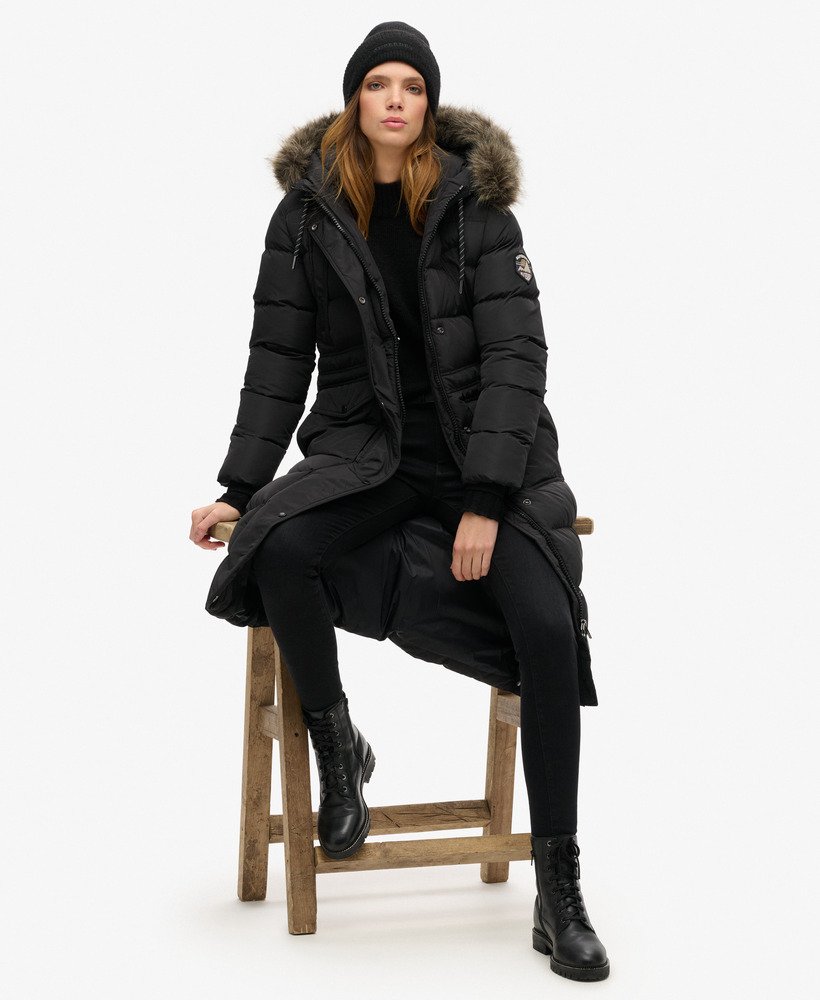 Everest Faux Fur Longline Coat - XNAUWBI