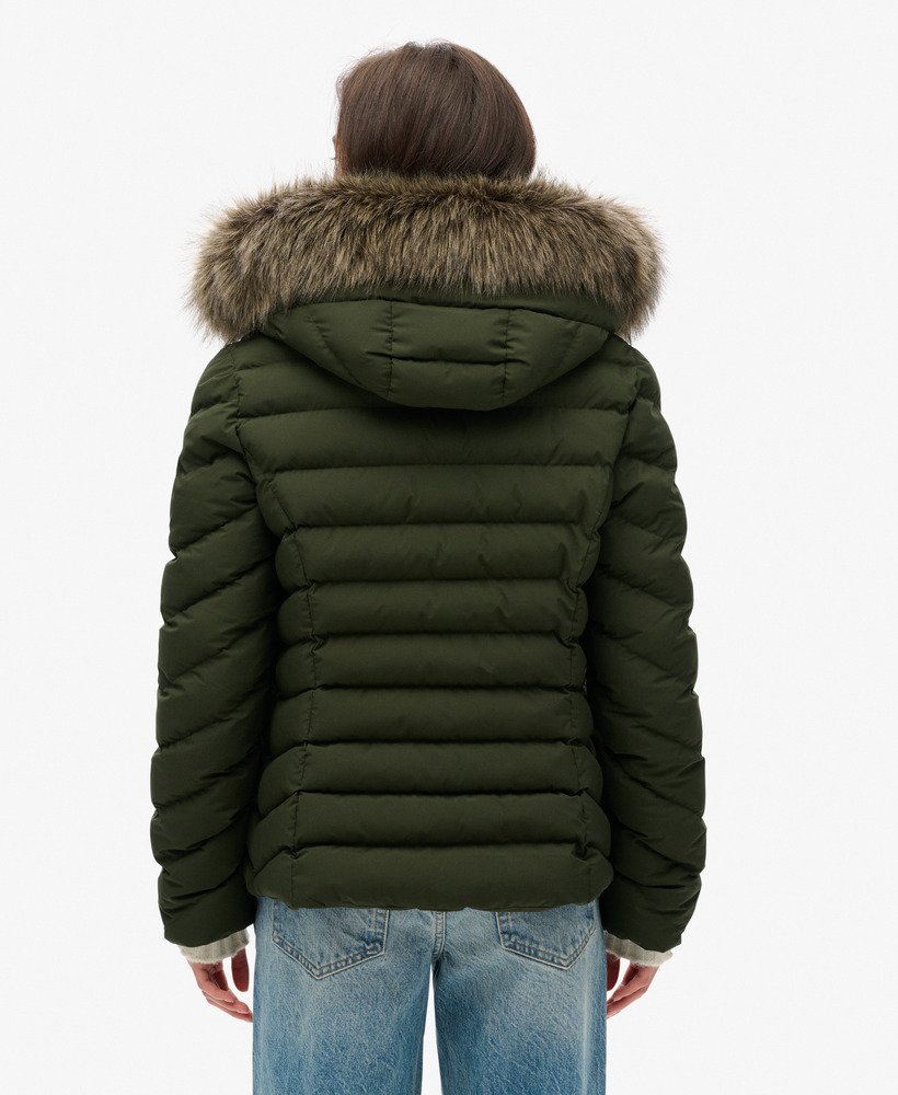 Fuji Faux Fur Hooded Padded Jacket - XNAUWBI
