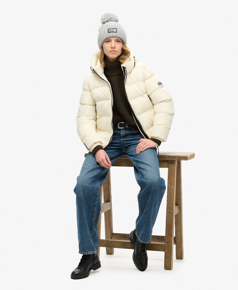 Hooded Sports Puffer Jacket - XNAUWBI