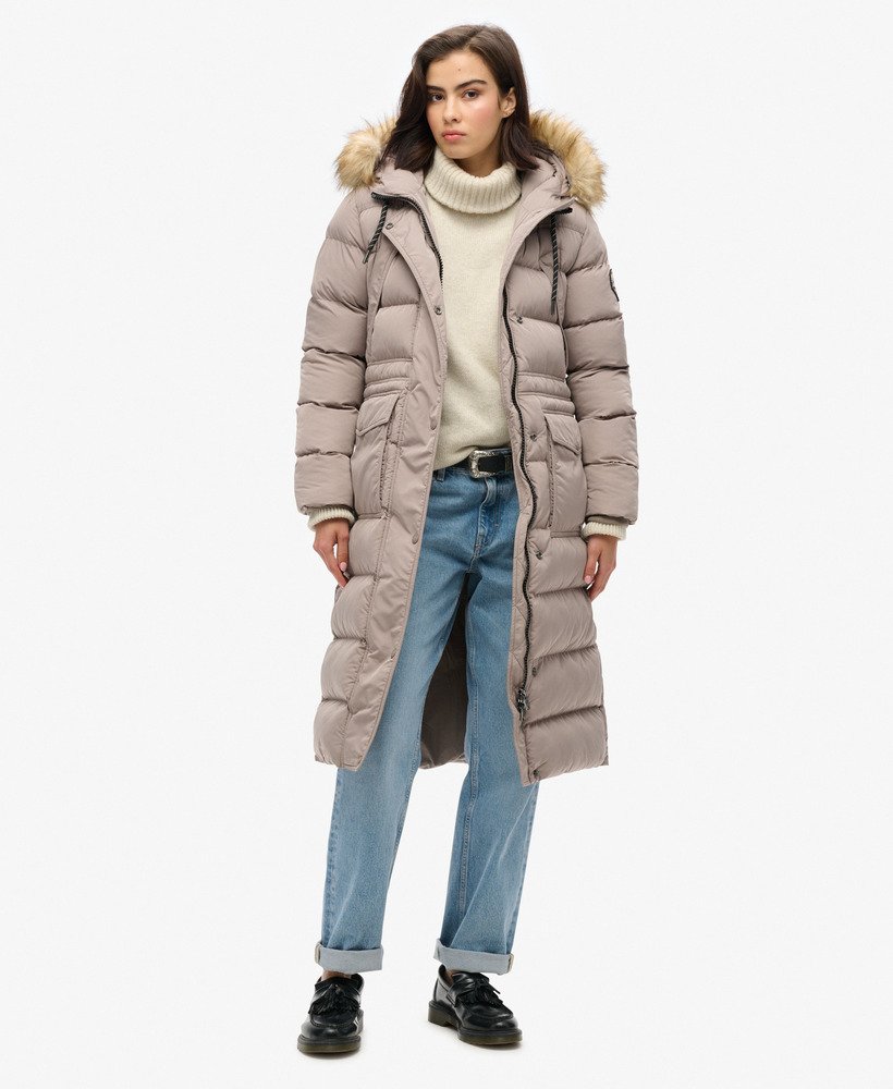 Everest Faux Fur Longline Coat - XNAUWBI
