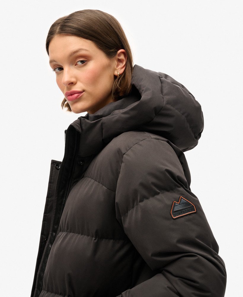 Microfibre Longline Puffer Coat - XNAUWBI