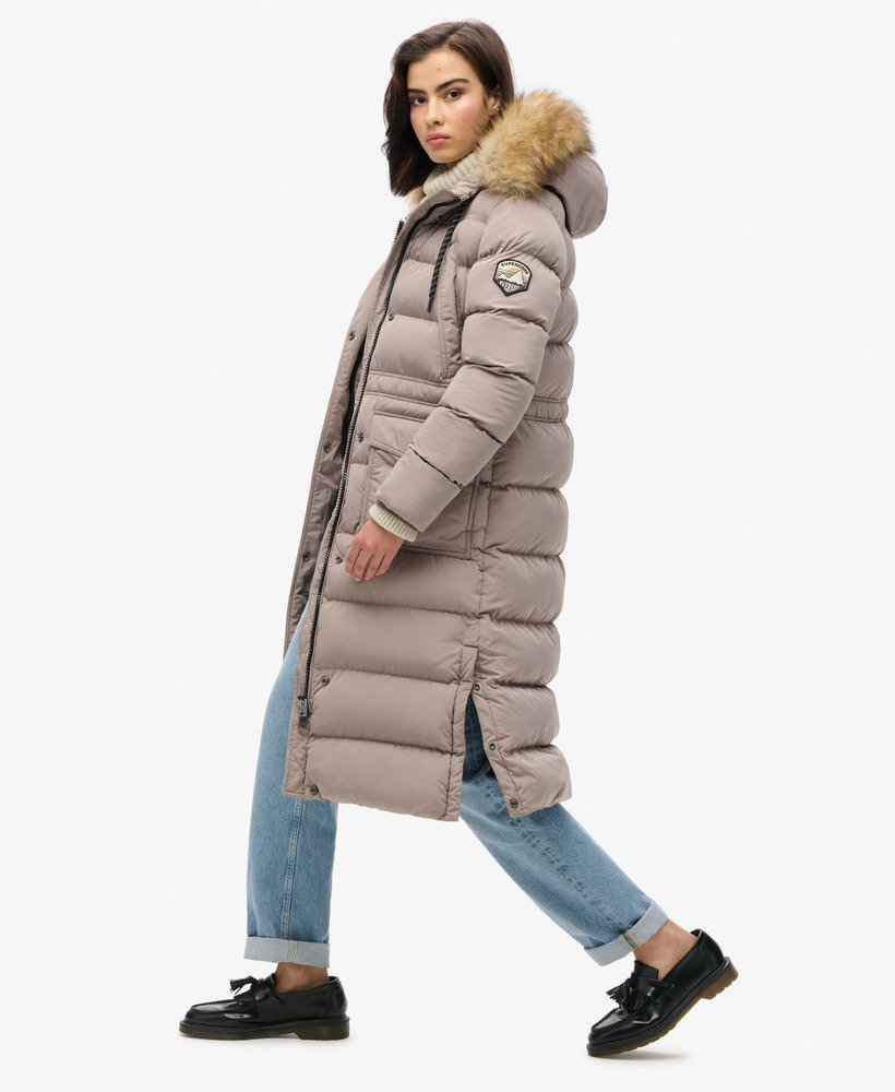 Everest Faux Fur Longline Coat - XNAUWBI