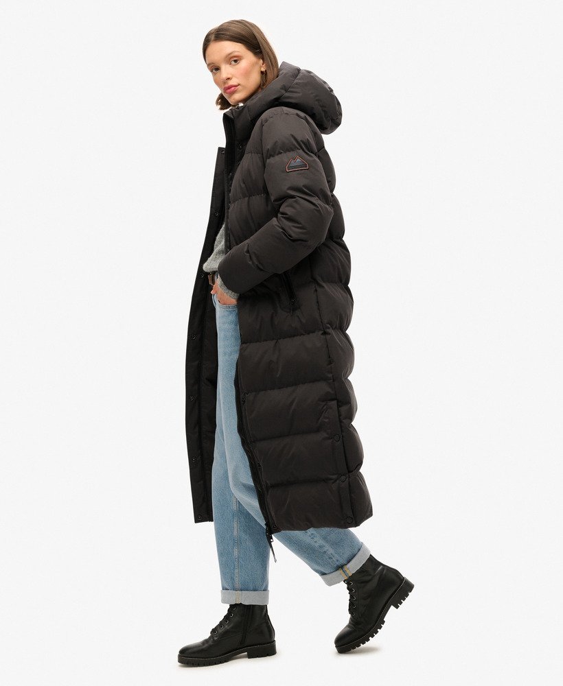 Microfibre Longline Puffer Coat - XNAUWBI