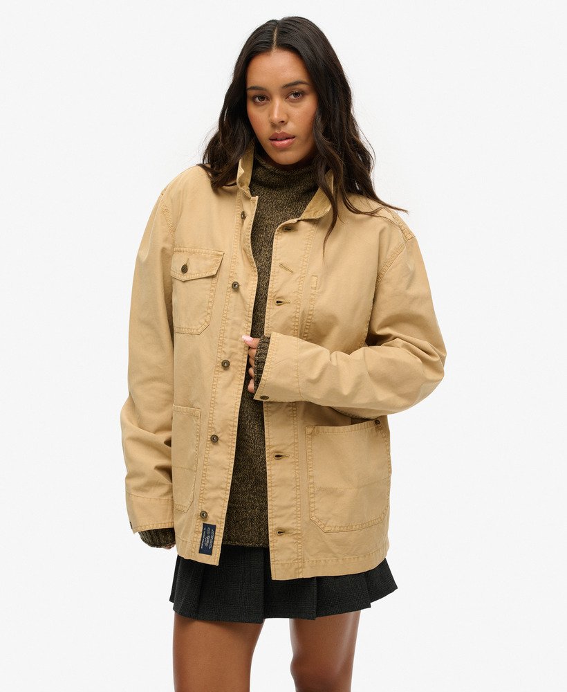 The Merchant Store - Oversized Cotton Work Jacket - XNAUWBI