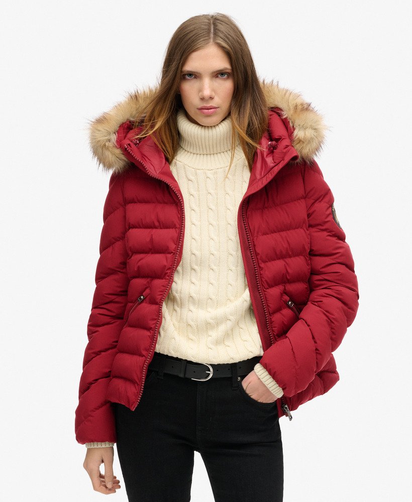Fuji Faux Fur Hooded Padded Jacket - XNAUWBI