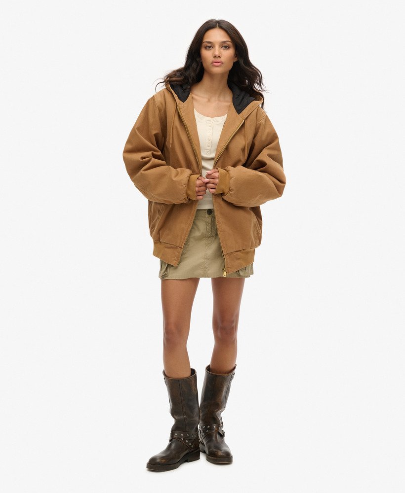 Oversized Surplus Hooded Bomber Jacket - XNAUWBI