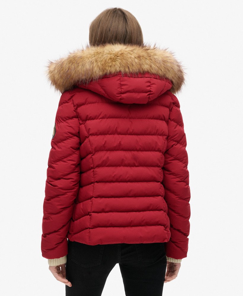 Fuji Faux Fur Hooded Padded Jacket - XNAUWBI