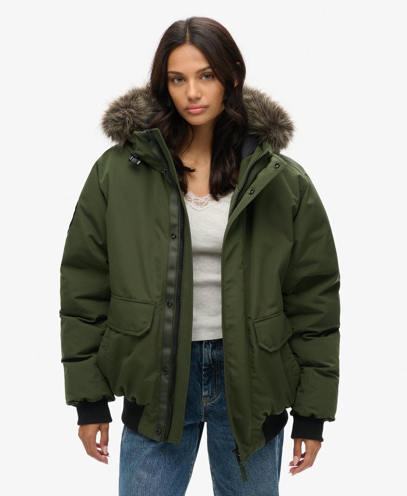 Oversized Everest Faux Fur Bomber Jacket - XNAUWBI
