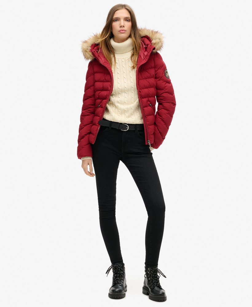 Fuji Faux Fur Hooded Padded Jacket - XNAUWBI