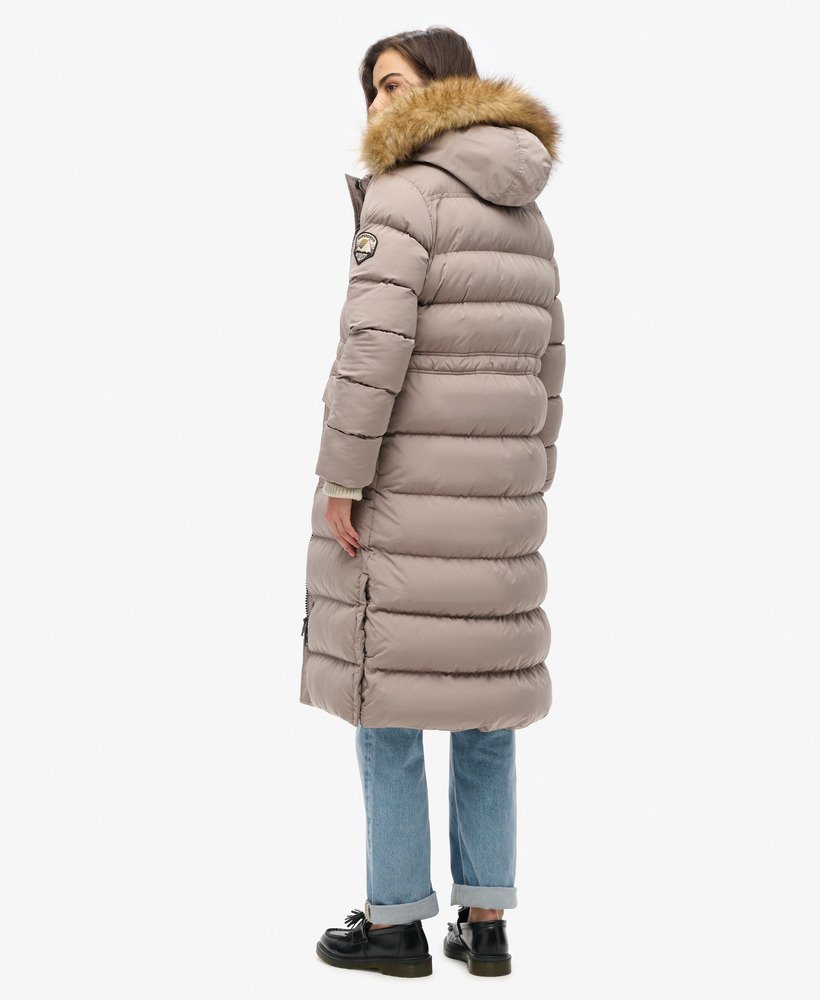 Everest Faux Fur Longline Coat - XNAUWBI