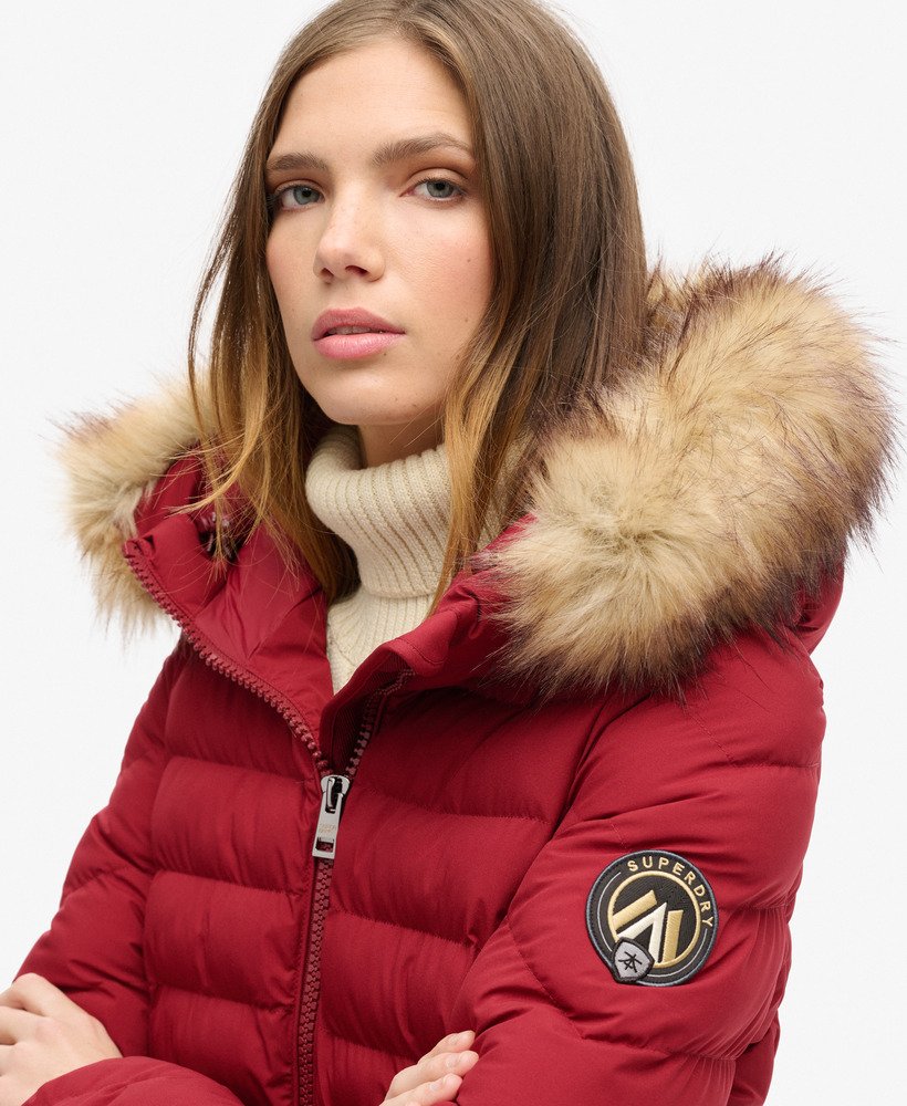Fuji Faux Fur Hooded Padded Jacket - XNAUWBI
