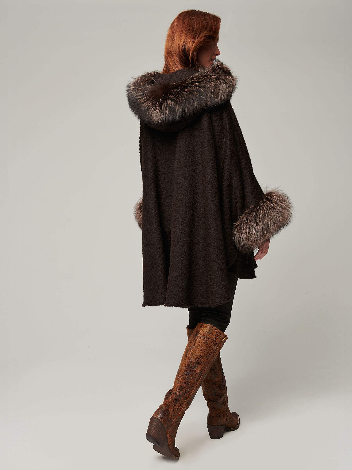 Ashby Hooded Alpaca Wool-Blend Cape - XNAUWBI