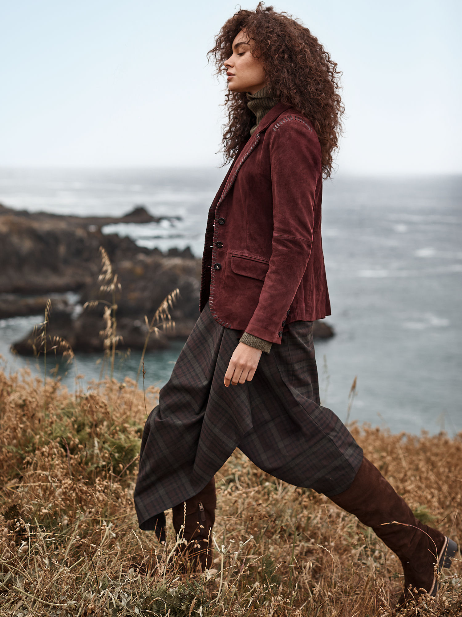 Naomi Suede Leather Blazer - XNAUWBI