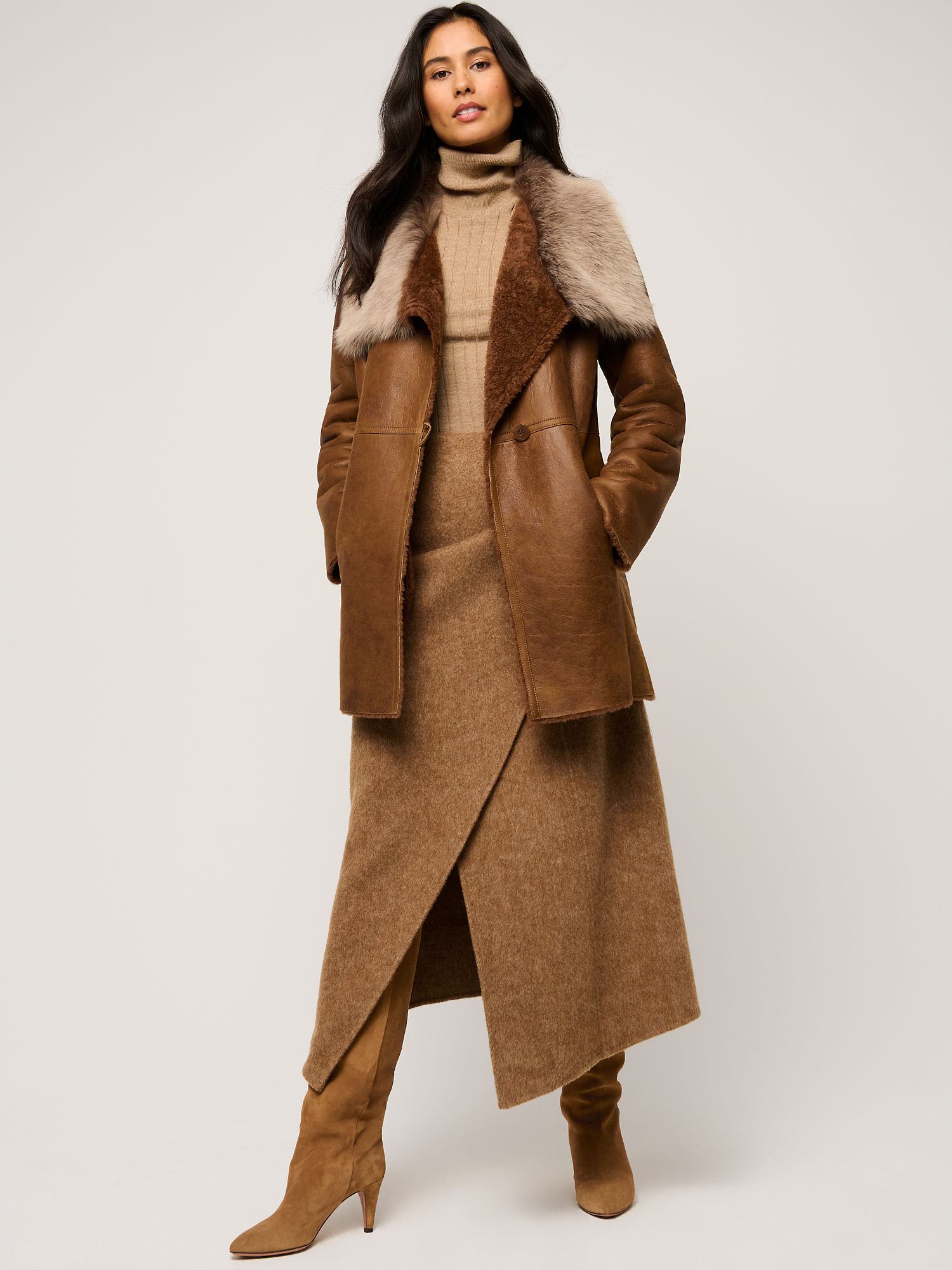 Ariana Sheepskin Coat - XNAUWBI
