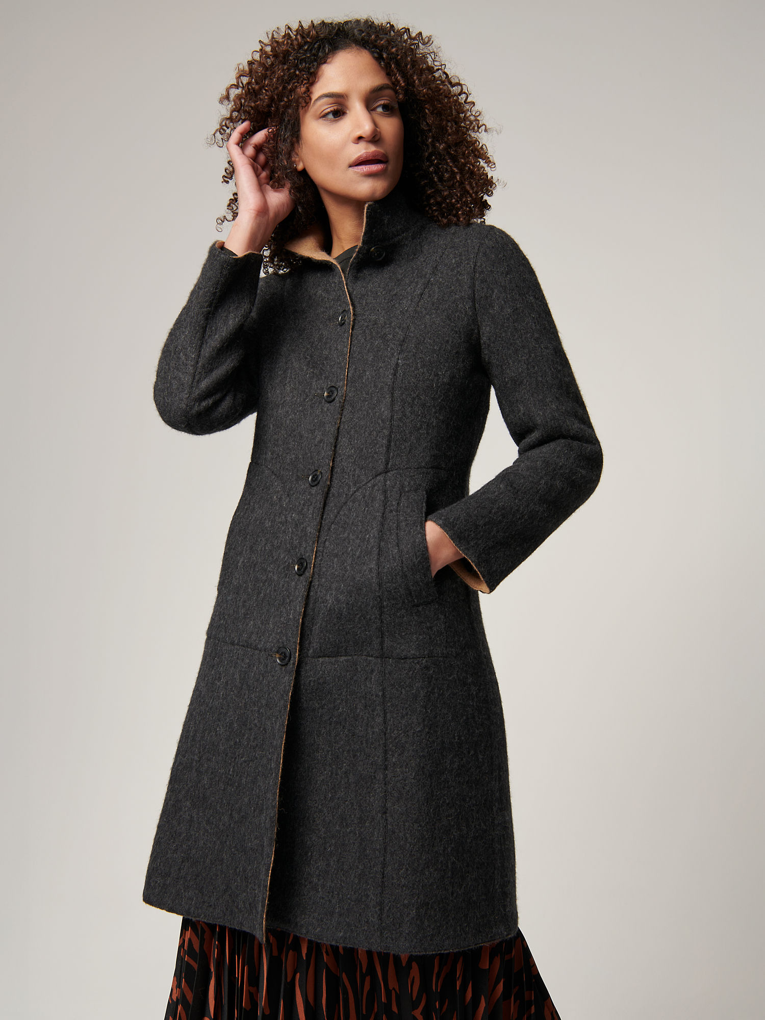 Selma Reversible Alpaca Wool-Blend Coat - XNAUWBI