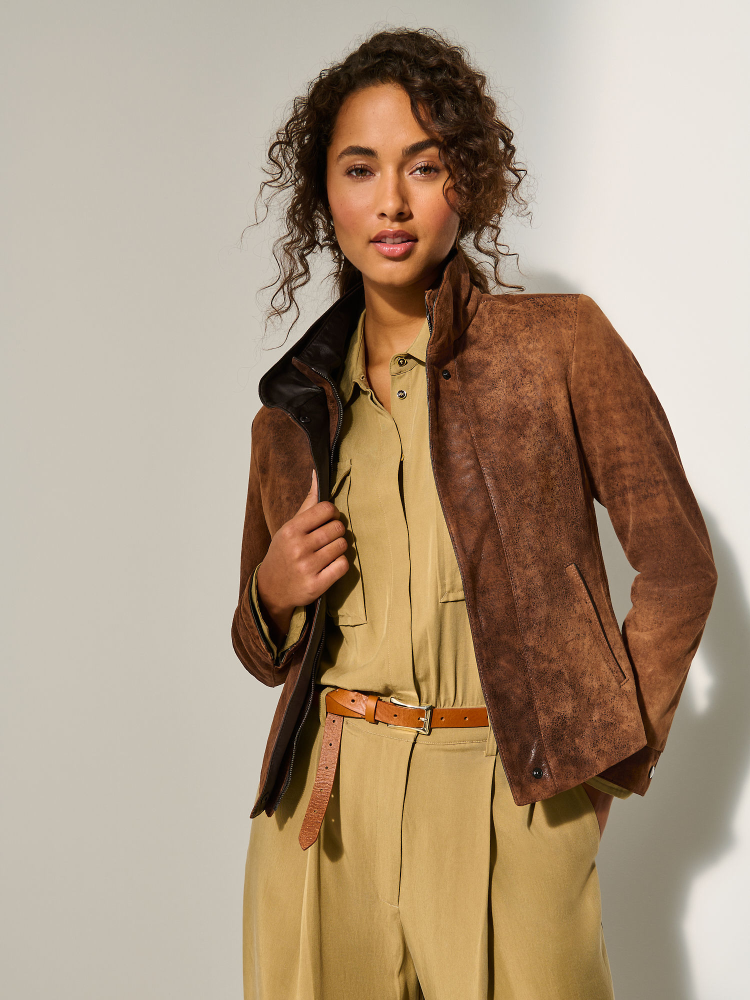 Jenna Distressed Leather Jacket - XNAUWBI