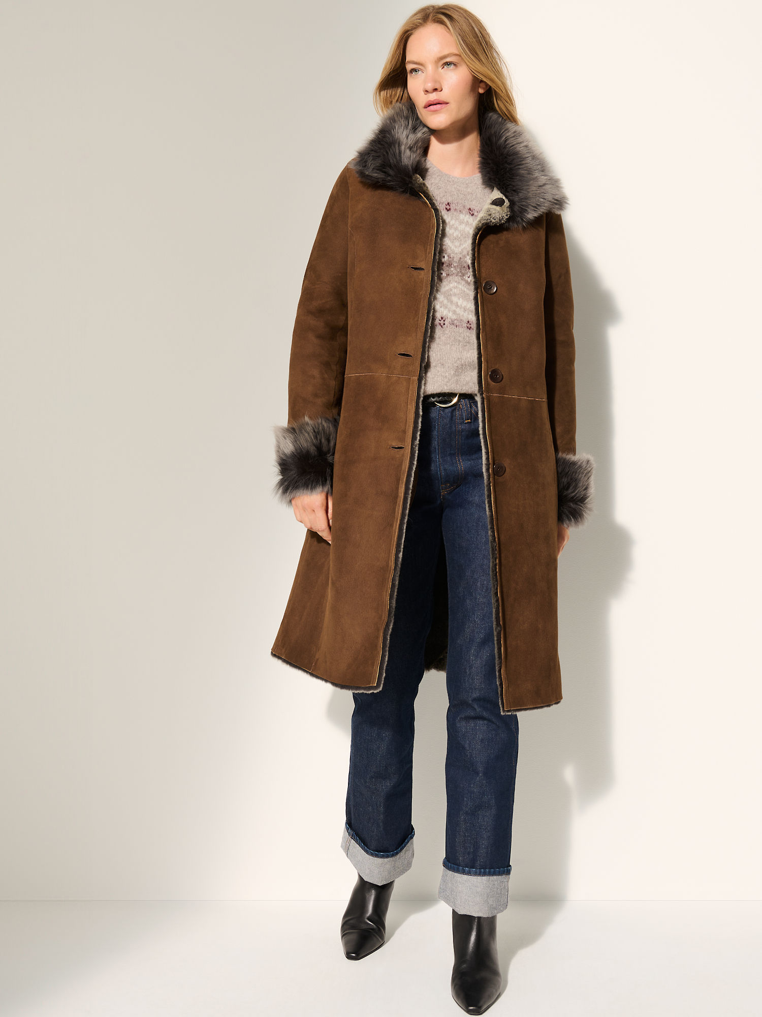 Leticia Reversible Sheepskin Coat - XNAUWBI
