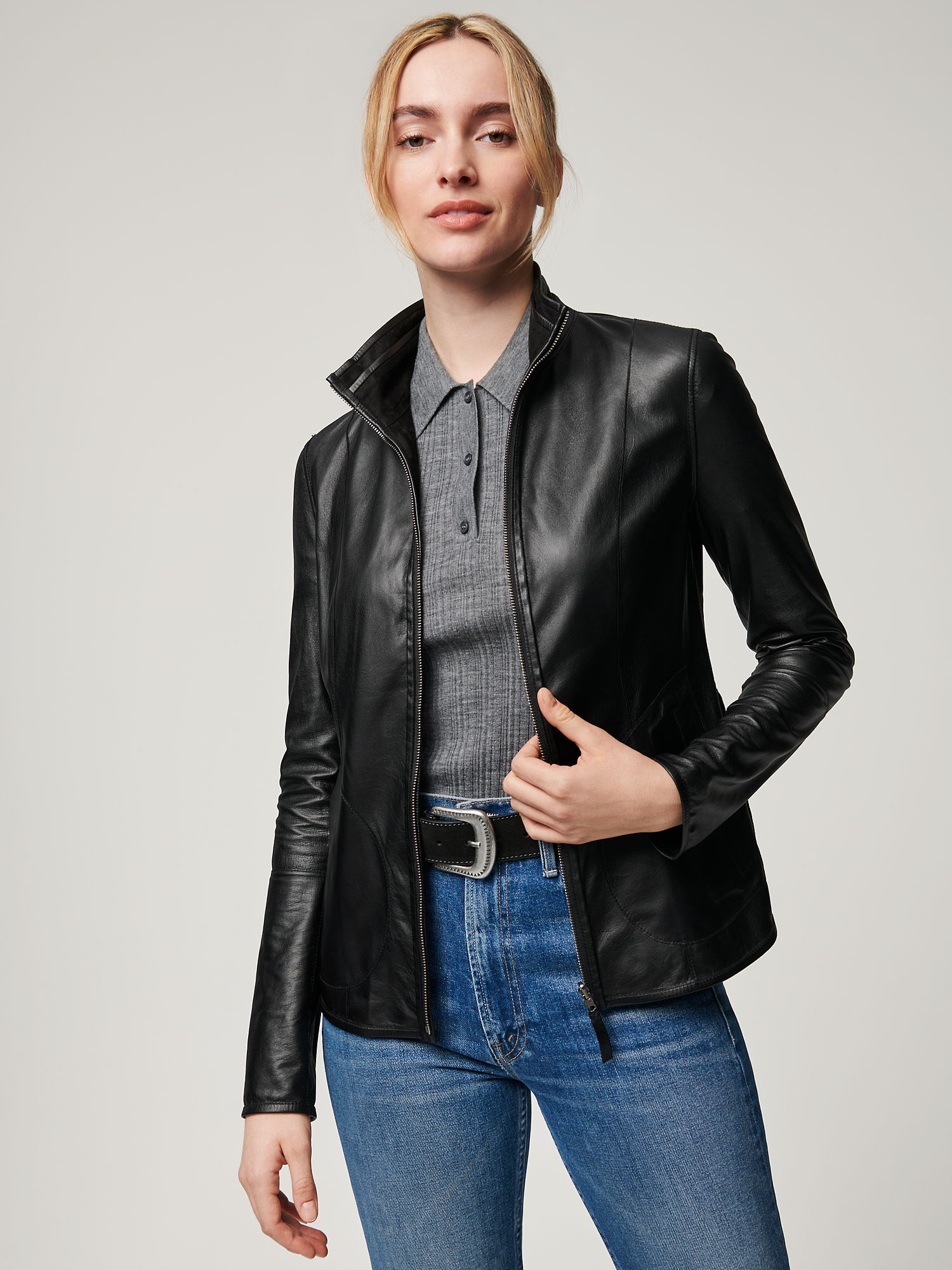Ally Reversible Suede Leather Jacket - XNAUWBI