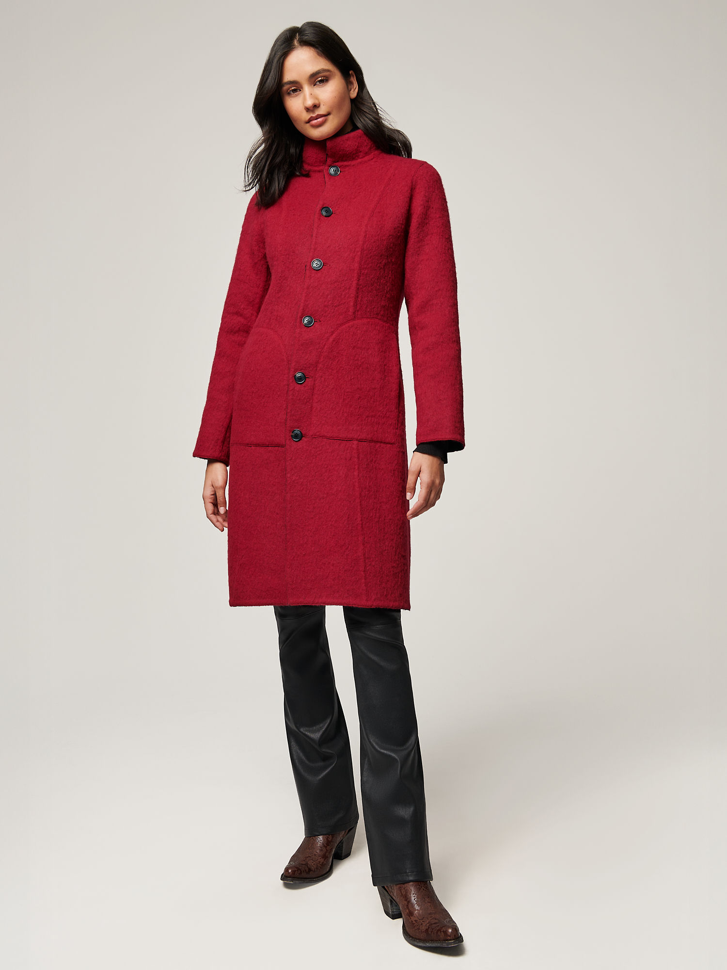 Selma Reversible Alpaca Wool-Blend Coat - XNAUWBI