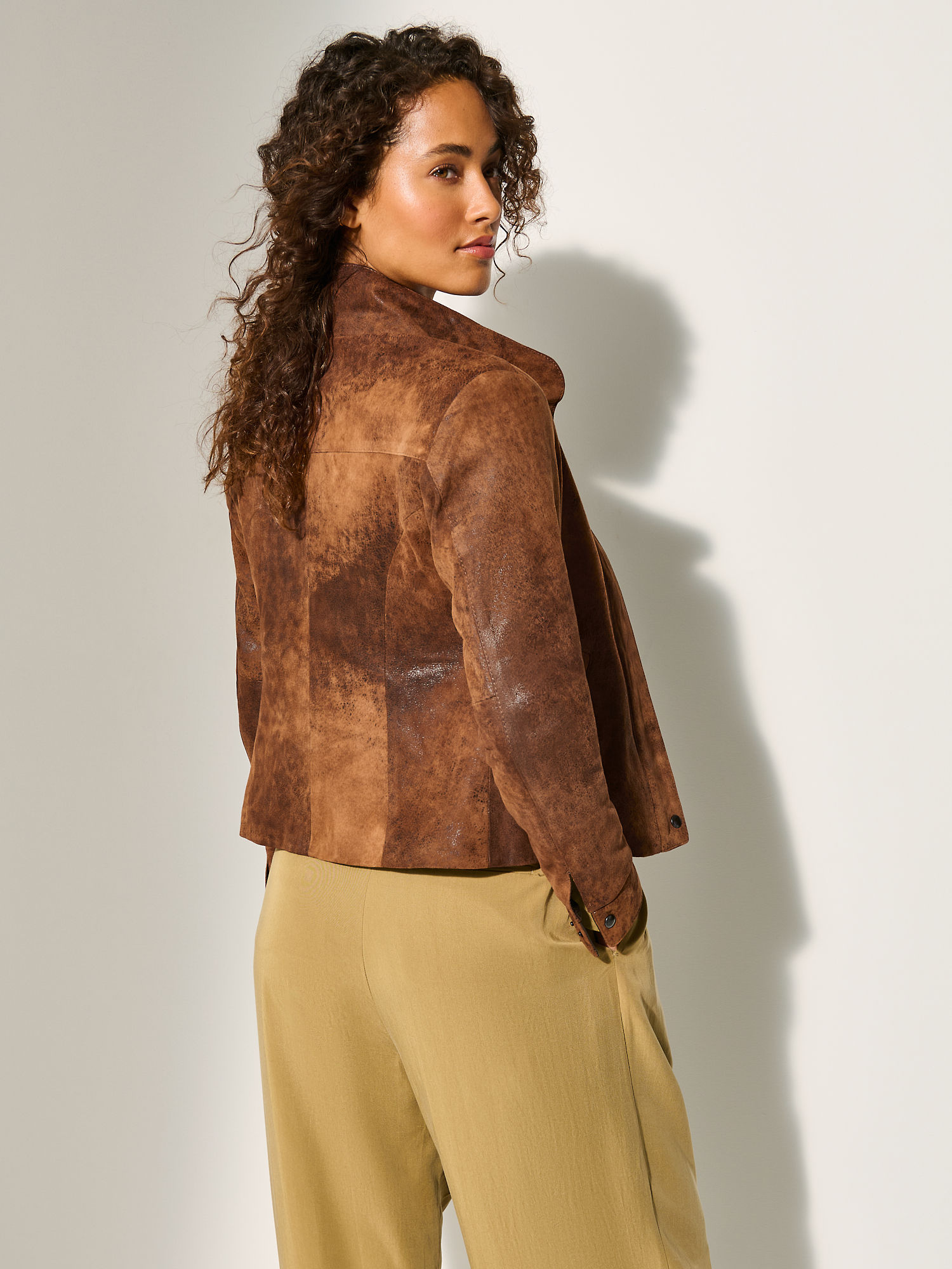 Jenna Distressed Leather Jacket - XNAUWBI