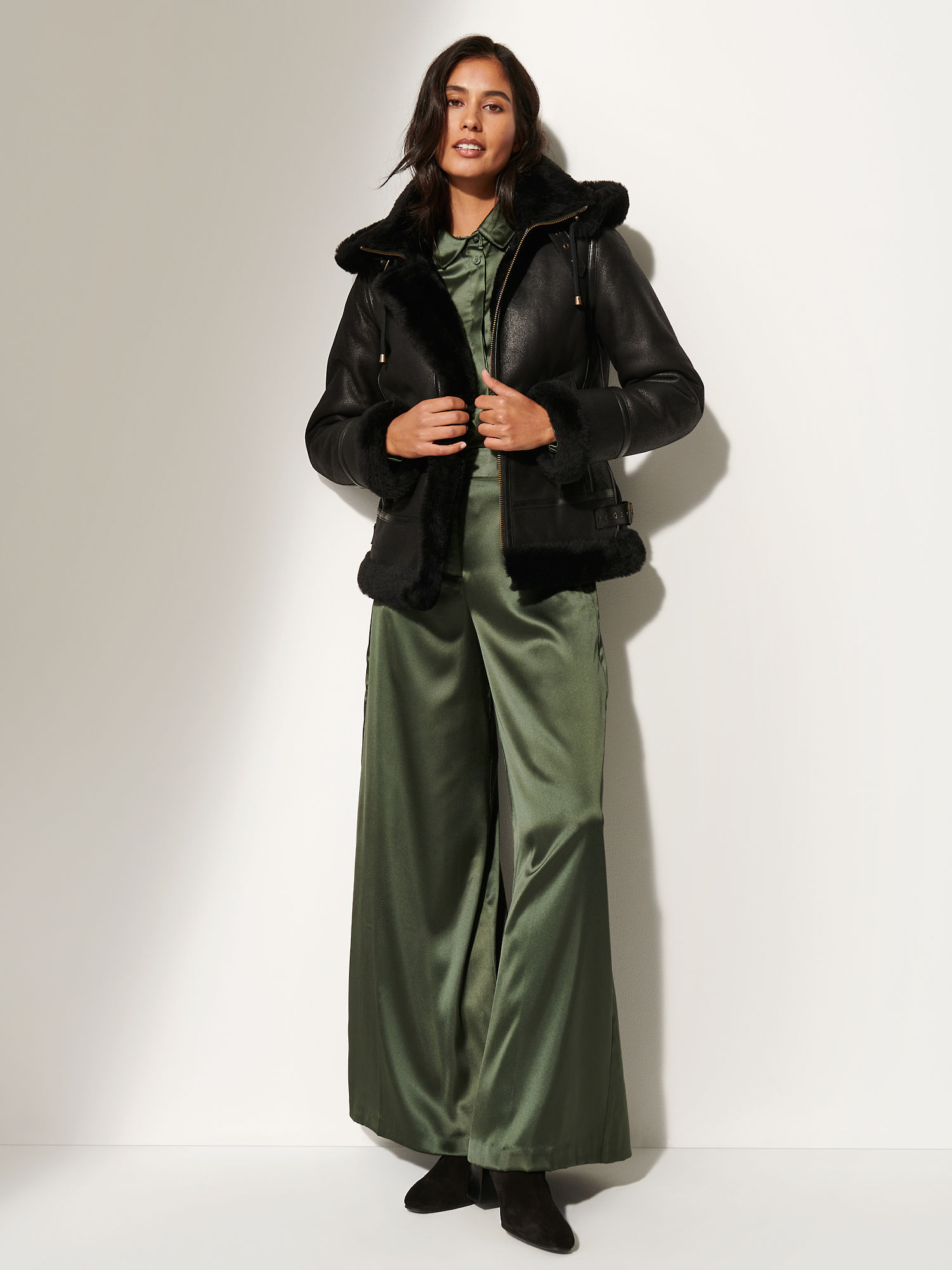 Jane Sheepskin B-3 Bomber Jacket - XNAUWBI