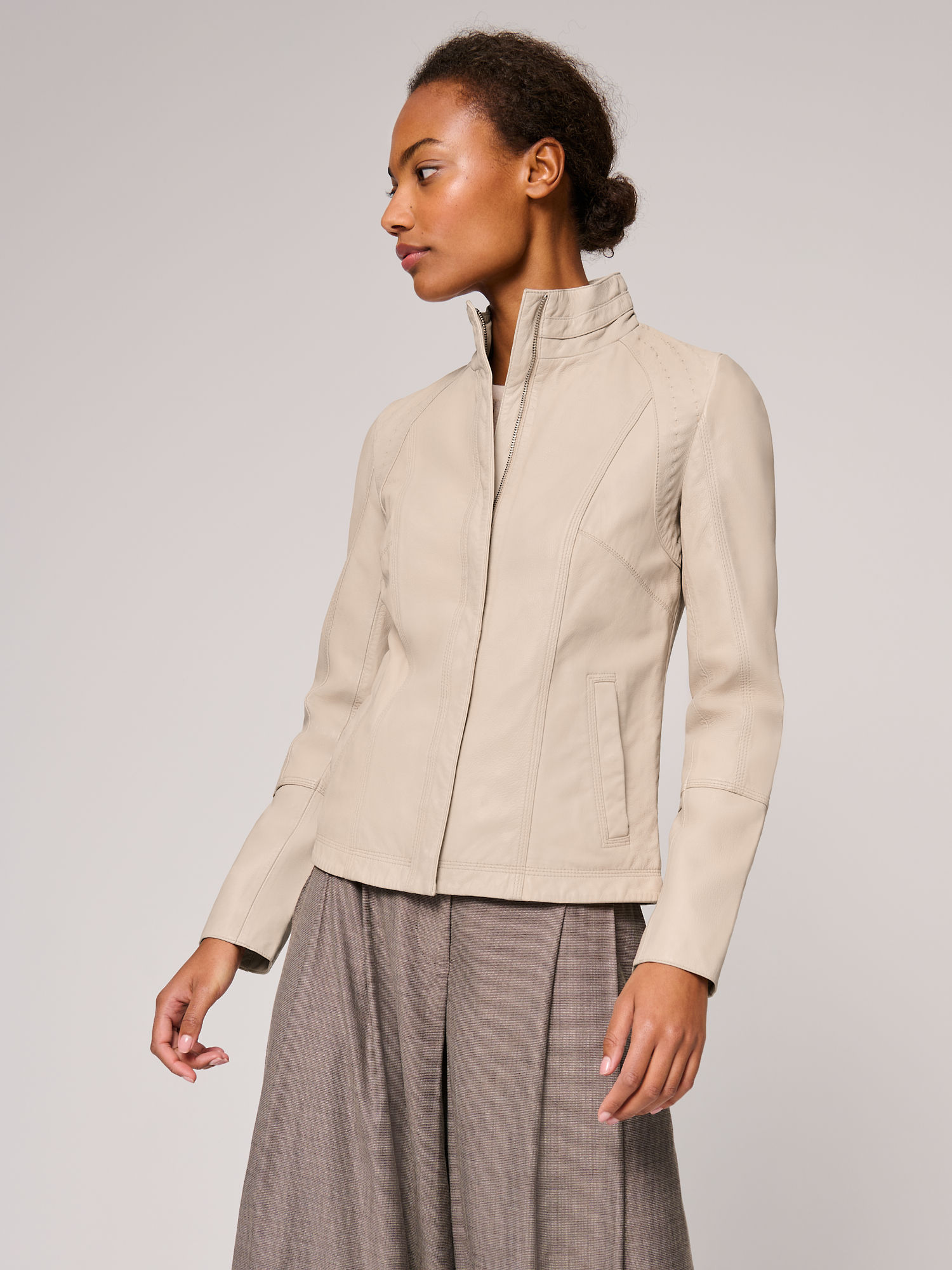 Azura Classic Leather Jacket - XNAUWBI