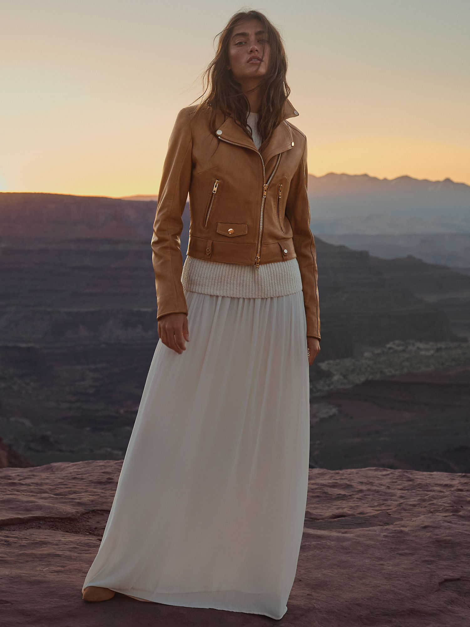 Ariel Leather Moto Jacket - XNAUWBI