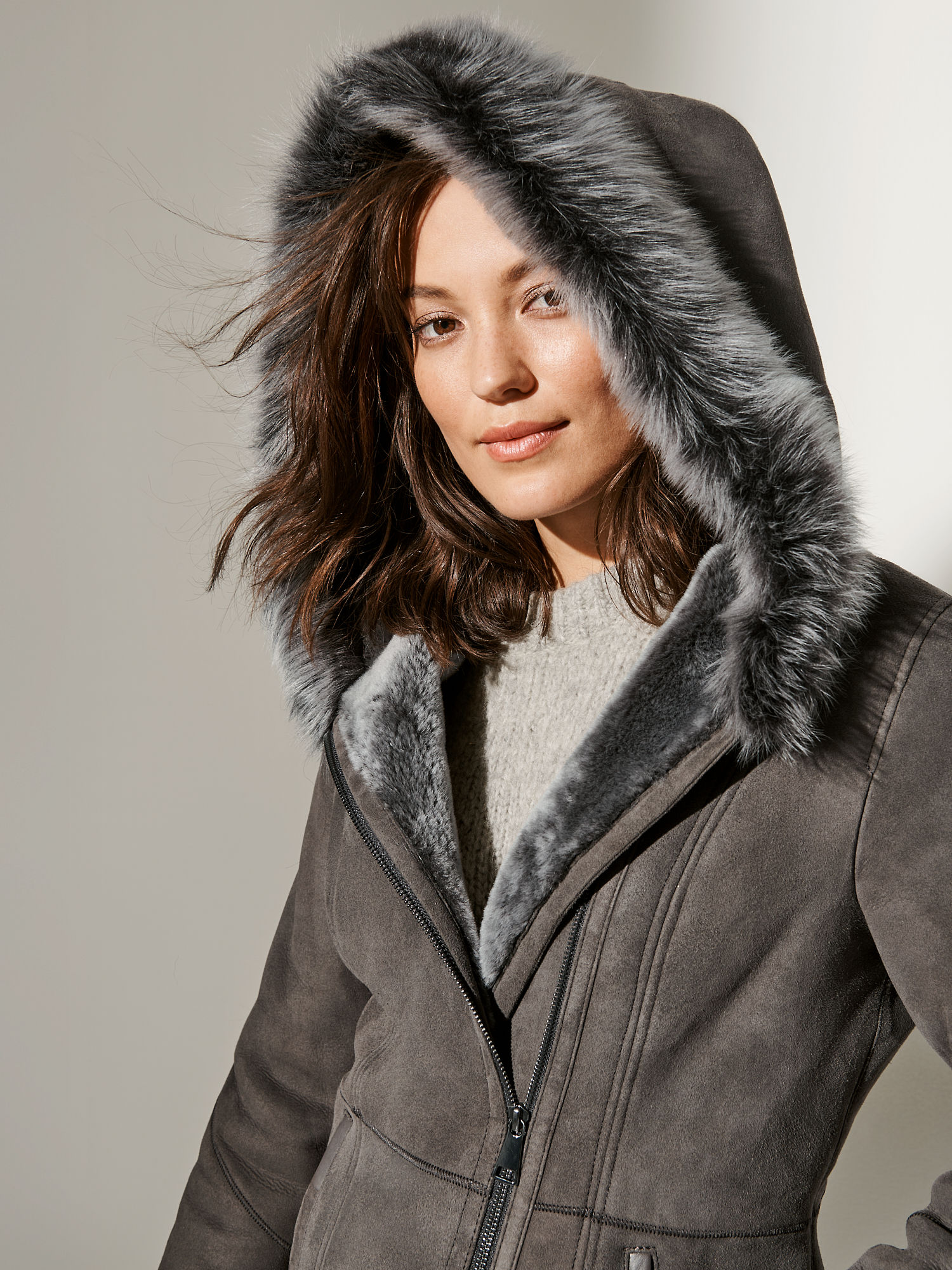 Bristol Hooded Sheepskin Jacket - XNAUWBI