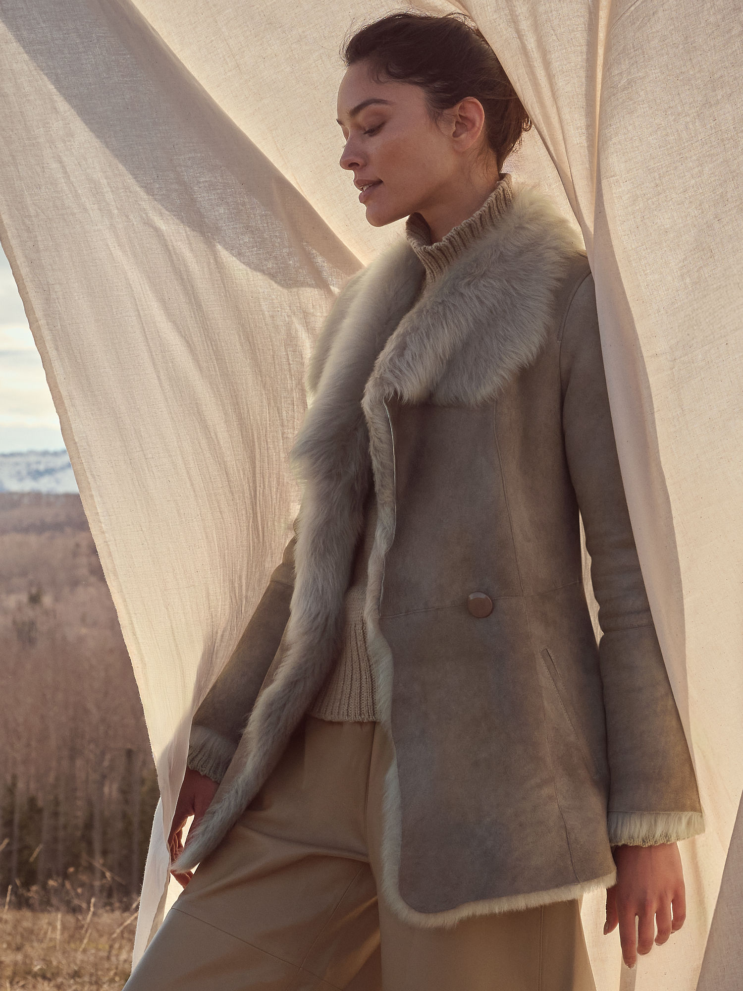 Nathalia Toscana Sheepskin Coat - XNAUWBI