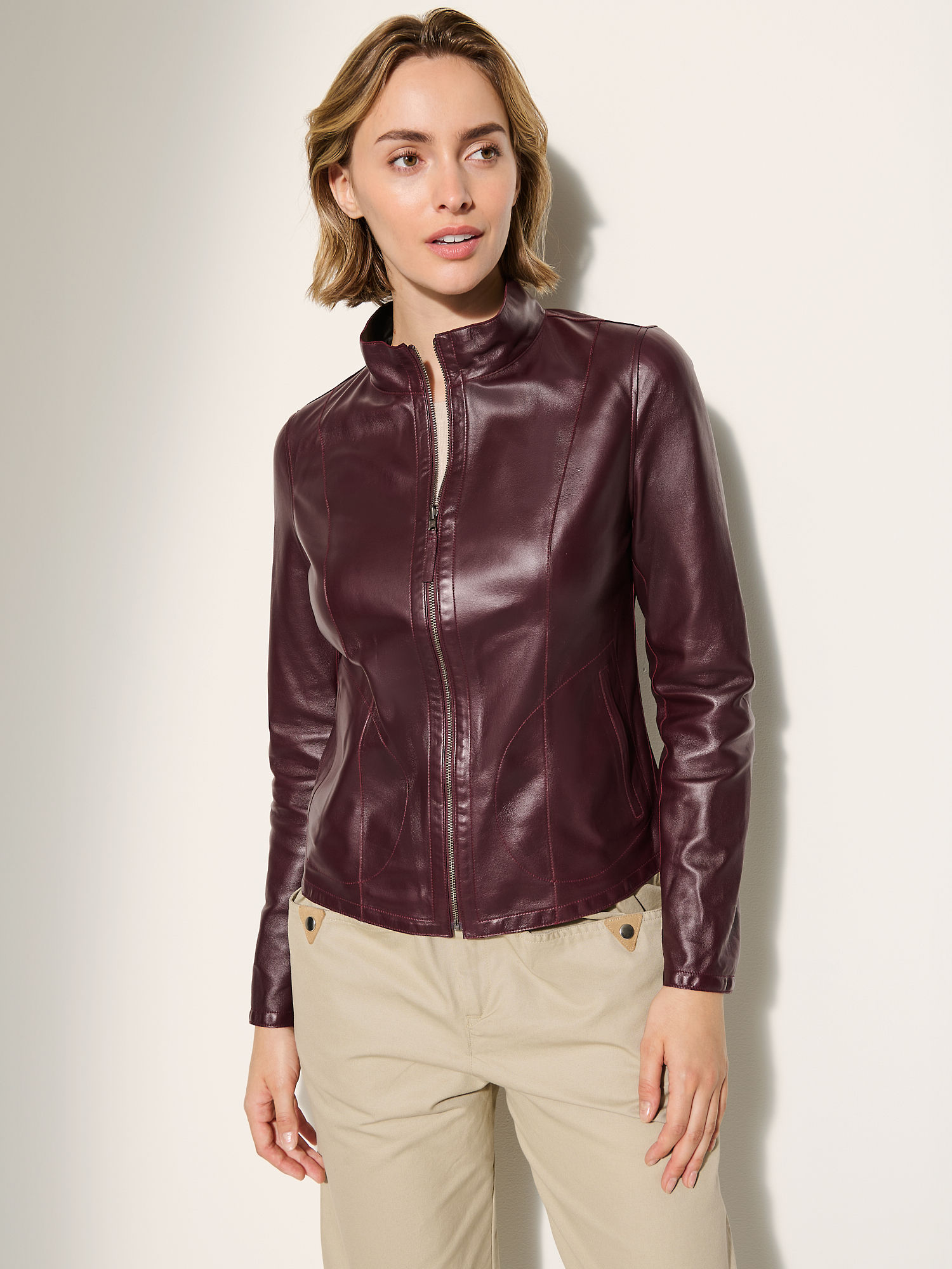 Kayla Reversible Leather Jacket - XNAUWBI