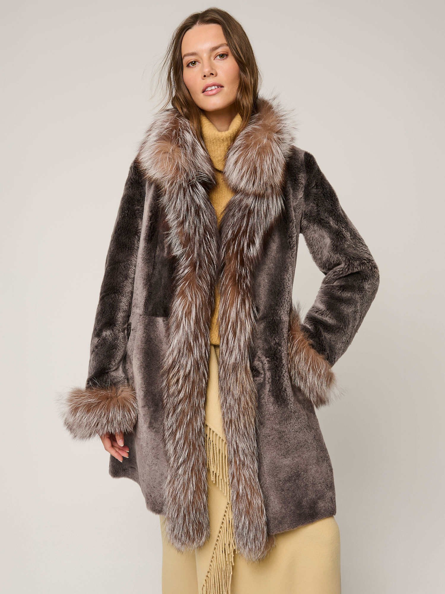 Chantal Reversible Sheepskin Coat - XNAUWBI