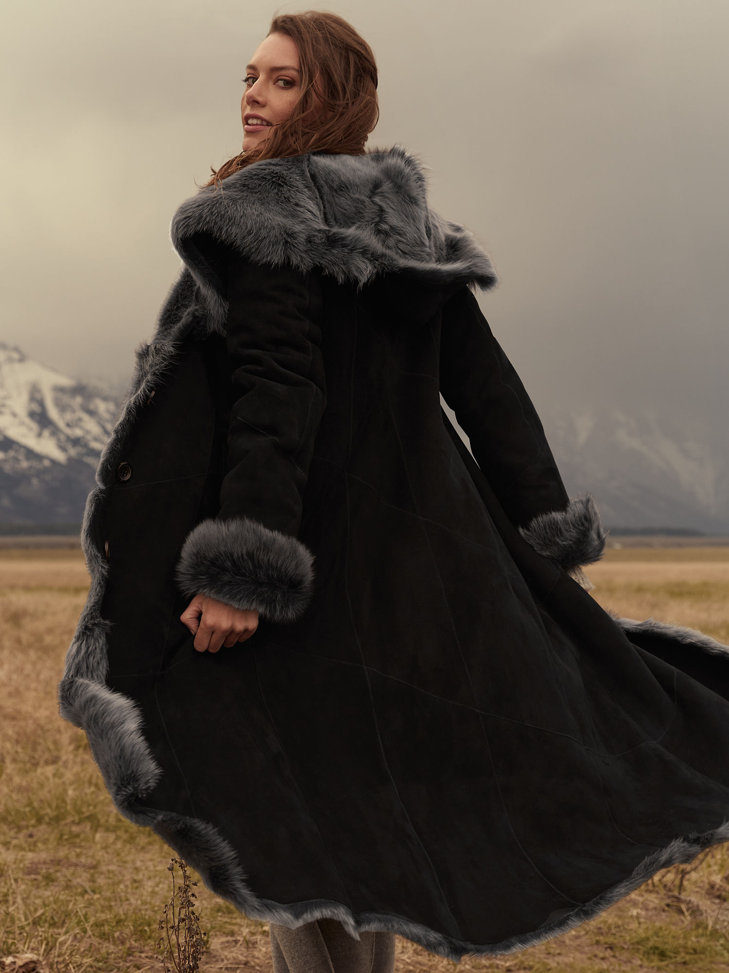 Dakota Hooded Toscana Sheepskin Coat - XNAUWBI