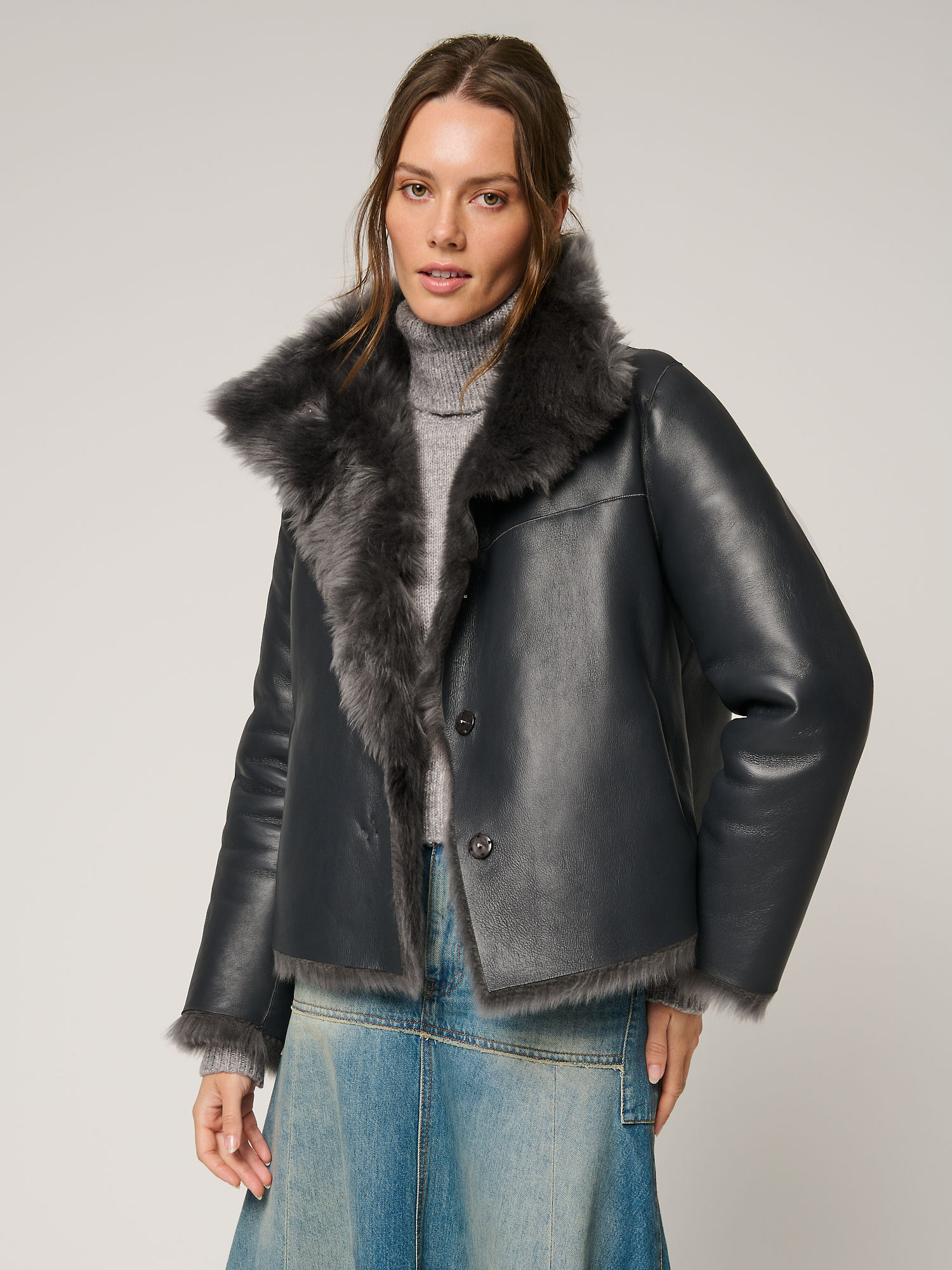 Kylie Reversible Sheepskin Jacket - XNAUWBI