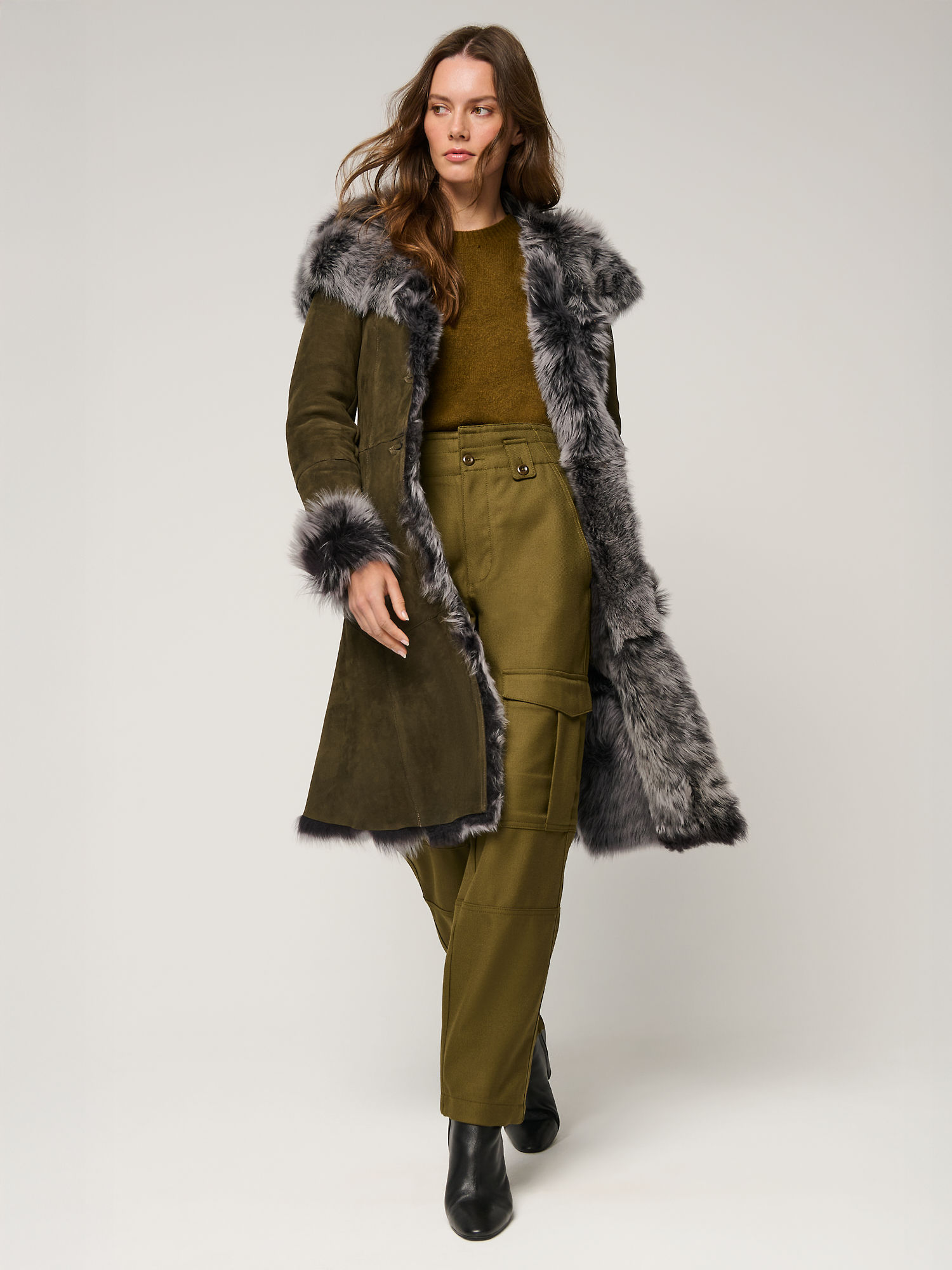 Theodora Hooded Toscana Sheepskin Coat - XNAUWBI