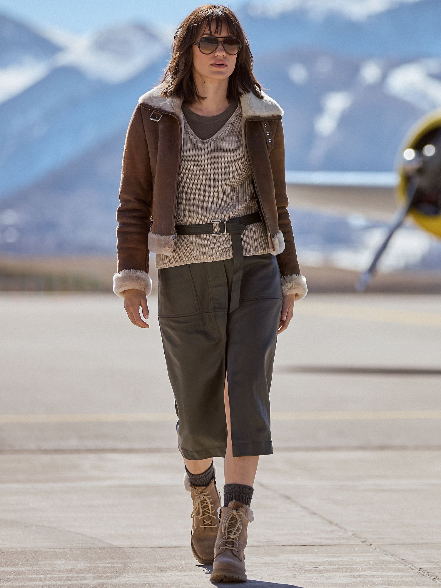 Lacey Sheepskin Bomber Jacket - XNAUWBI