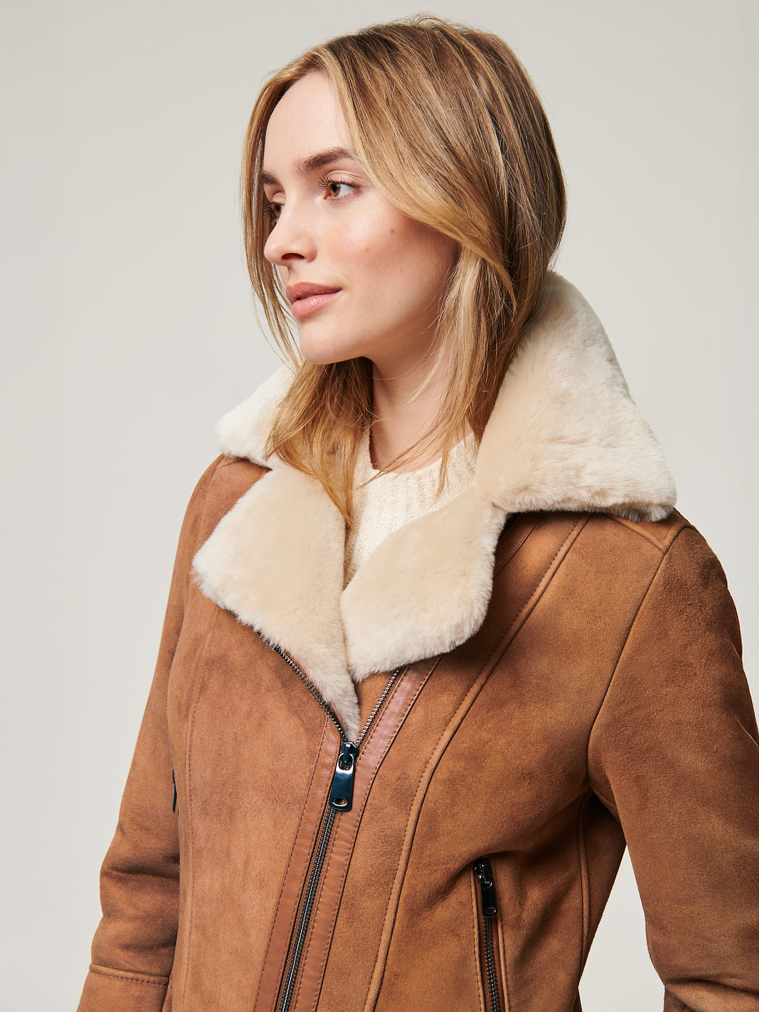 Sonia Sheepskin Moto Jacket - XNAUWBI