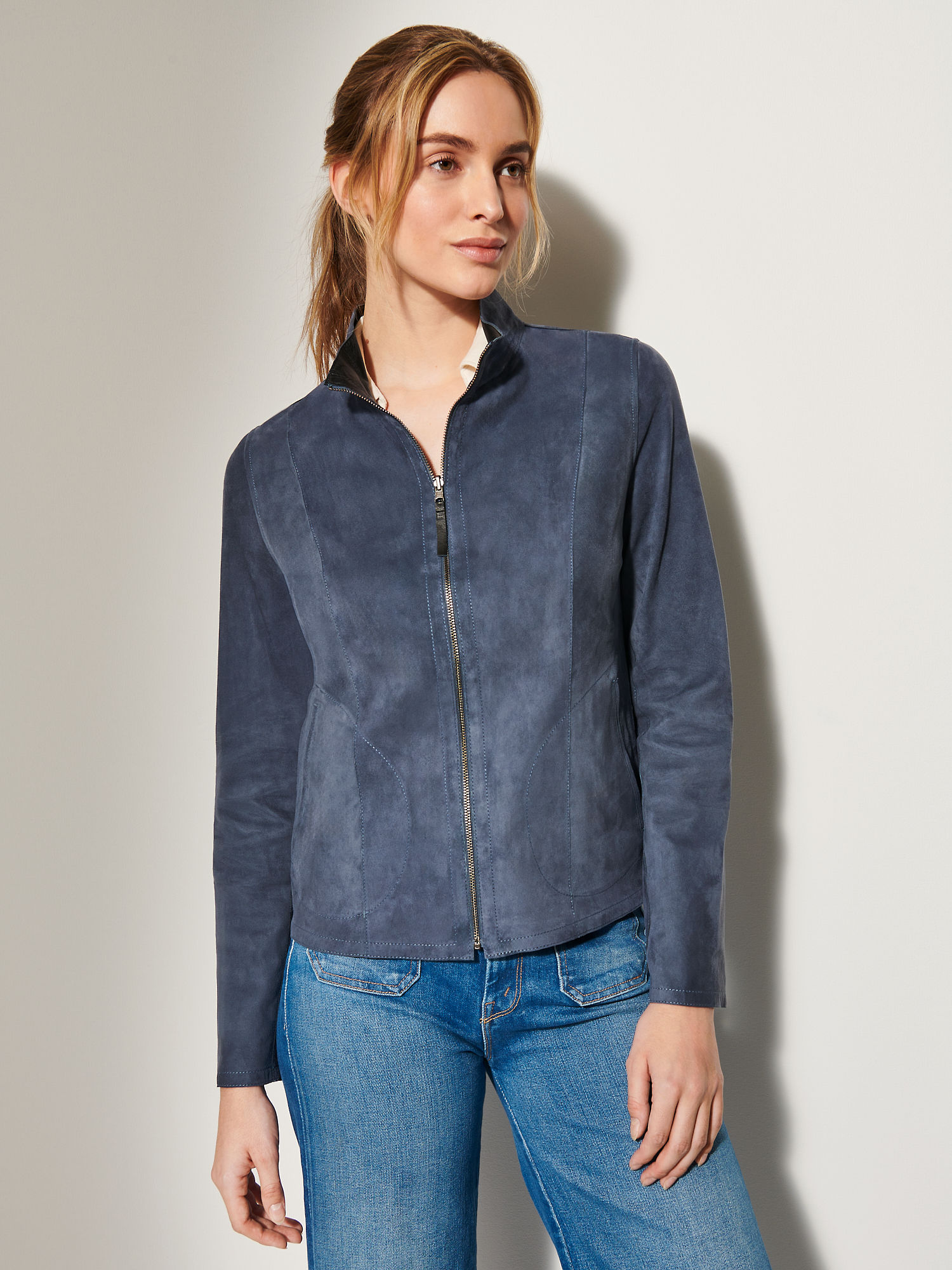 Kayla Reversible Suede Leather Jacket - XNAUWBI