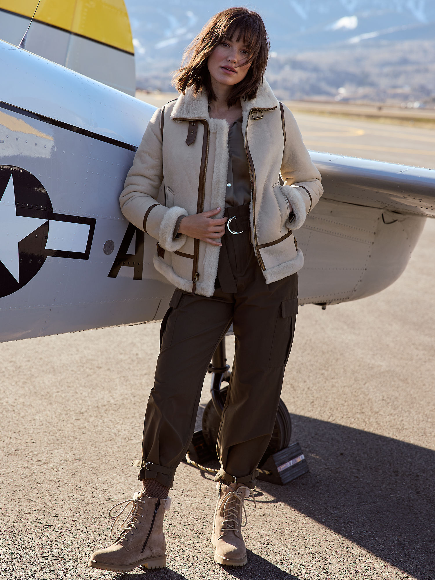 Jane Special Edition Sheepskin B-3 Bomber Jacket - XNAUWBI